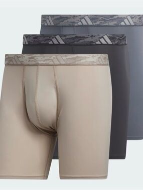 Adidas Microfiber 3-pack NWT Boxer Briefs Medium Ultra Comfortable 5” Inseam